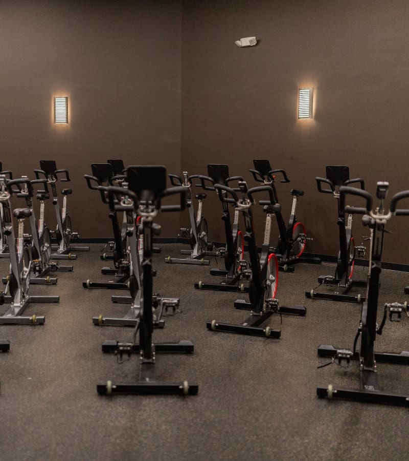 a modern spinning studio at a pa fitness club in york
