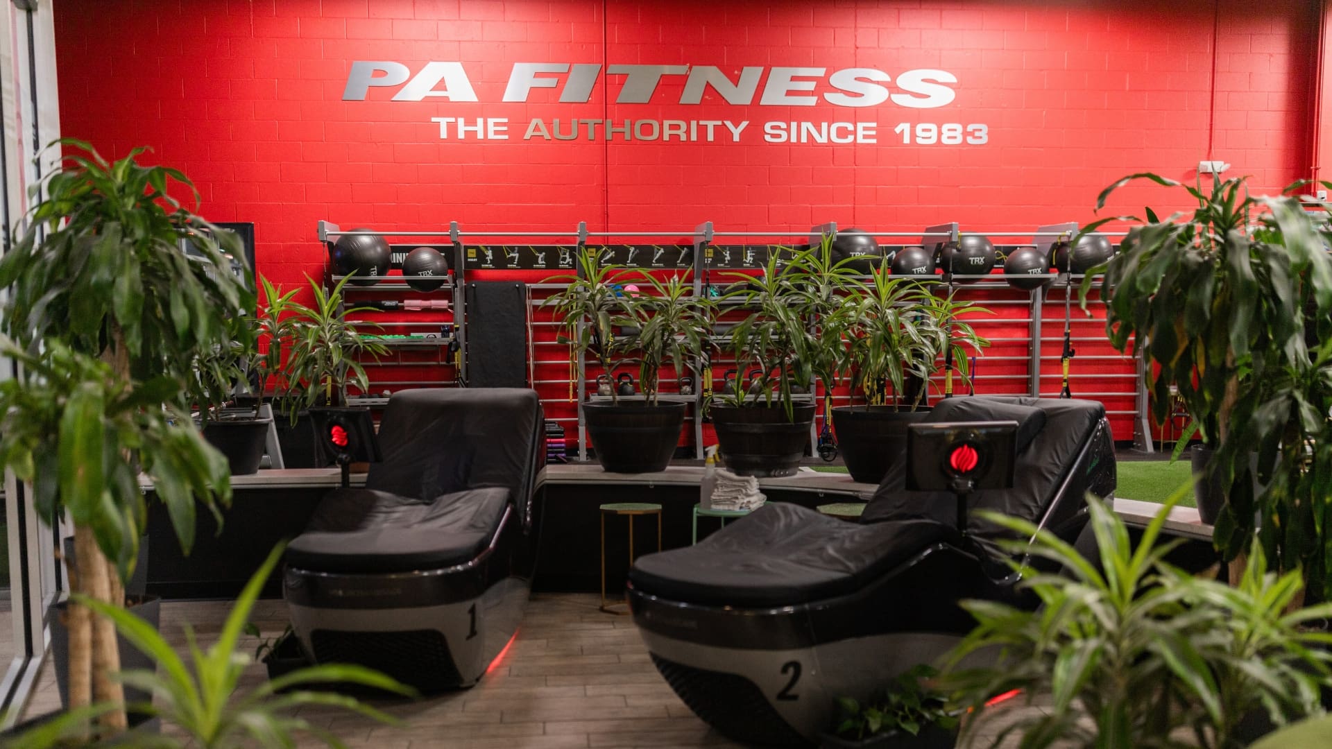 a hydromassage area with modern amenities at a york pa fitness gym in queenstown